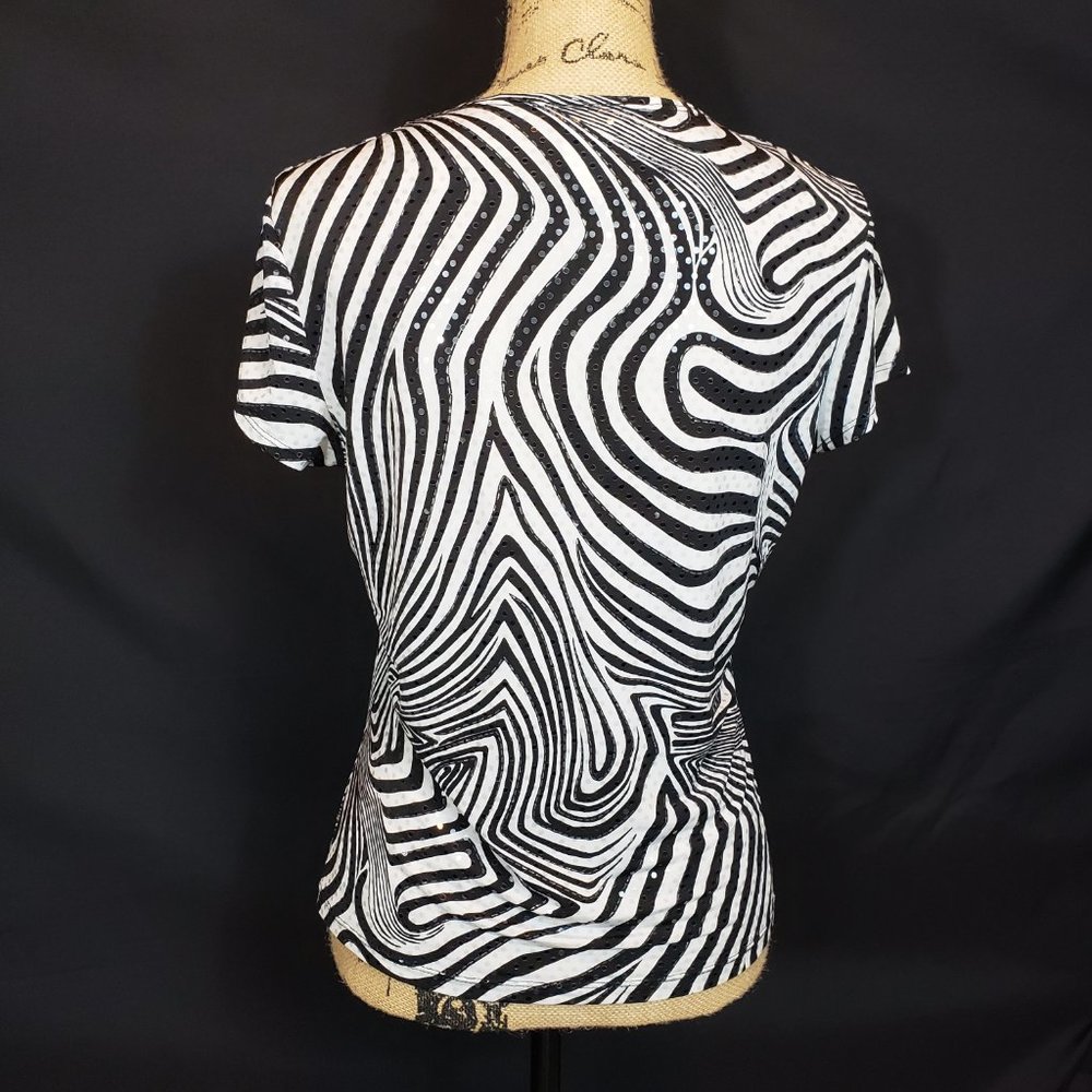 Jaipur Zebra Print Sequin Sparkle Shirt - Picture 5 of 6